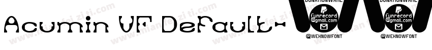 Acumin VF Default字体转换